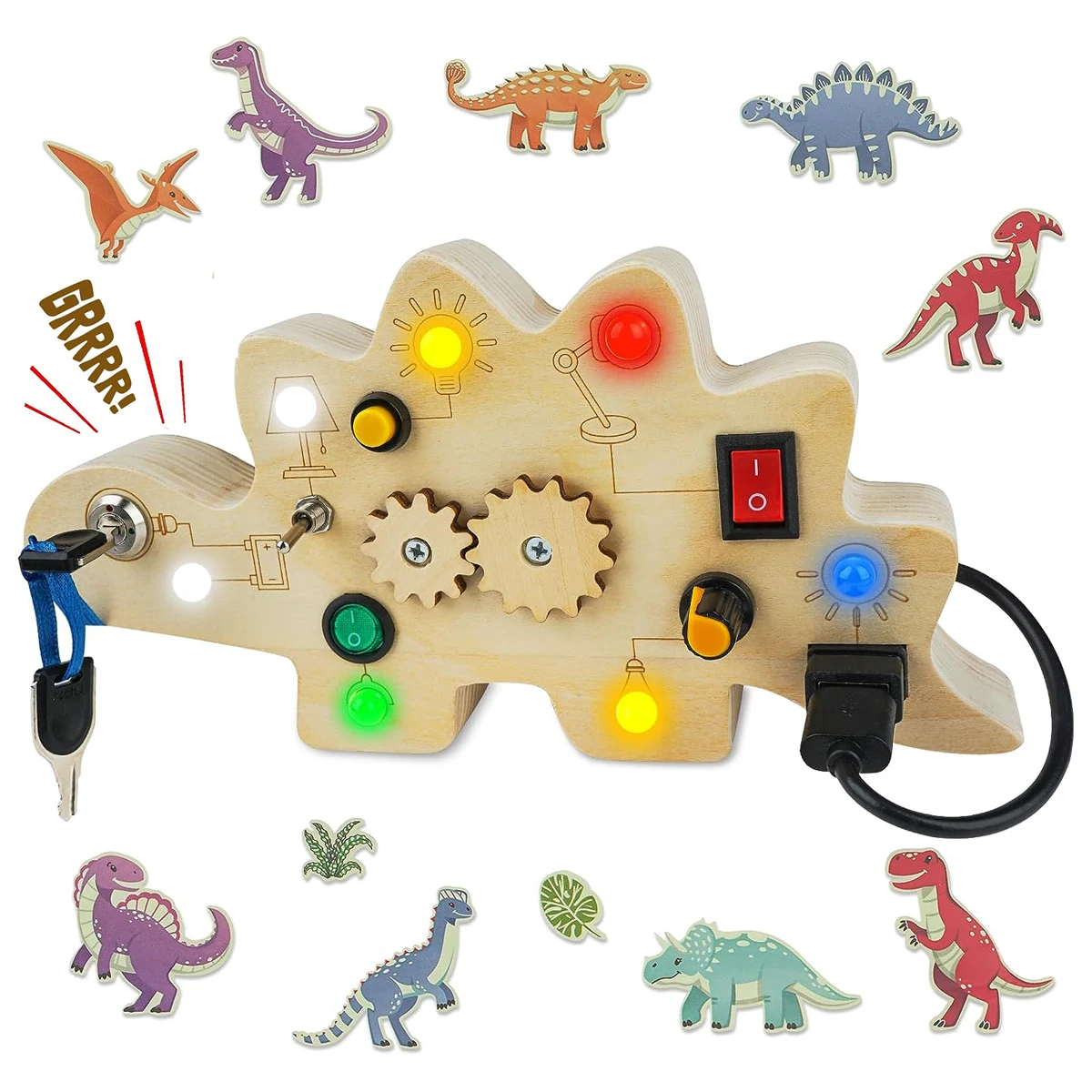 Lynkbrook - Dino Busy Board Toy for Toddlers