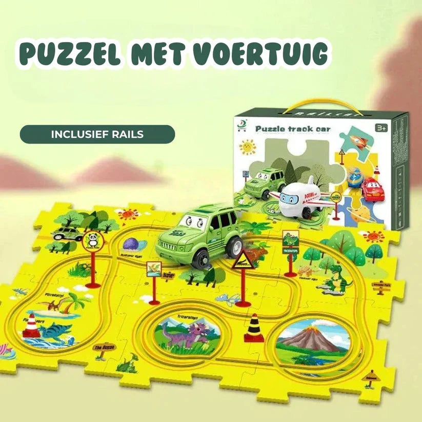 CreativeTrack Puzzle - Build-Your-Own Race Track for Kids