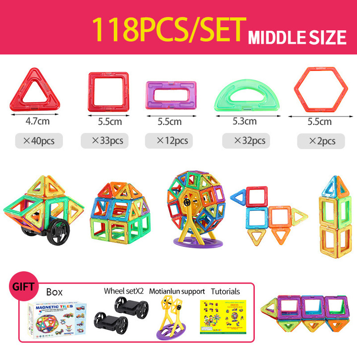 MagneticBlocks - Magnetic Building Blocks Set for Creative Kids