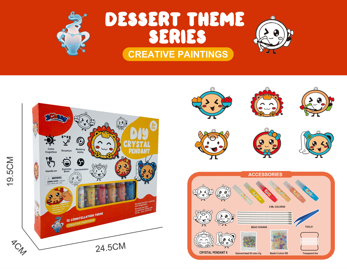 SparkleArt - DIY Glitter Keychain Painting Kit for Kids