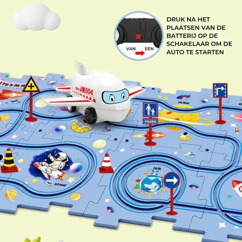 CreativeTrack Puzzle - Build-Your-Own Race Track for Kids