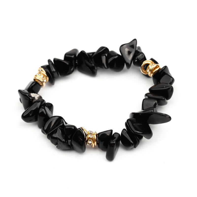 Celine - Natural Stone and Crystal Bead Bracelet