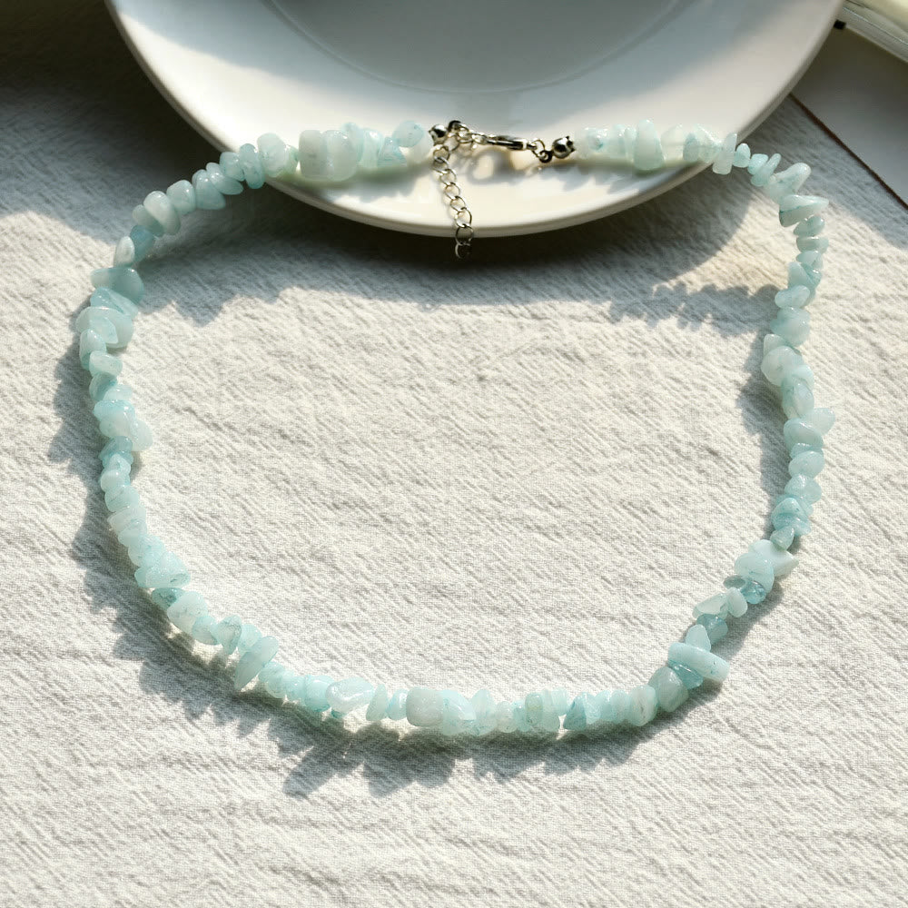 Welvora - Elegant Polished Crystal Necklace