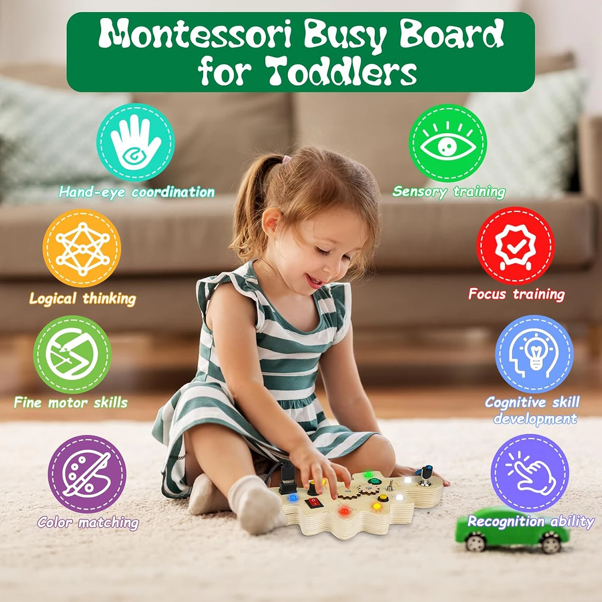 Lynkbrook - Dino Busy Board Toy for Toddlers