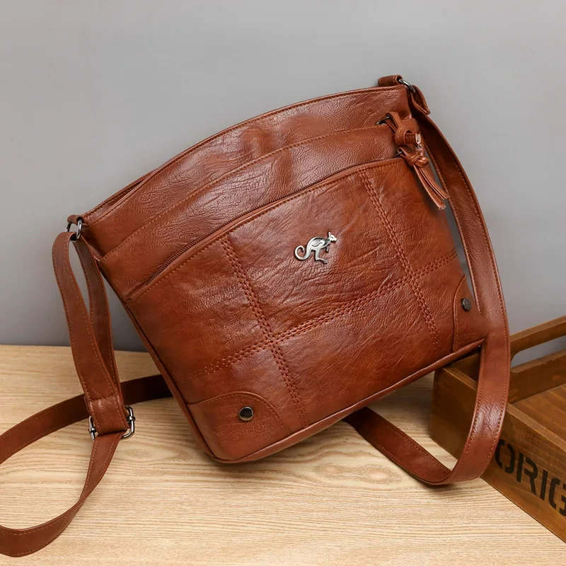 LuxuryCarry - Elegant Leather Shoulder Bag with Spacious Design