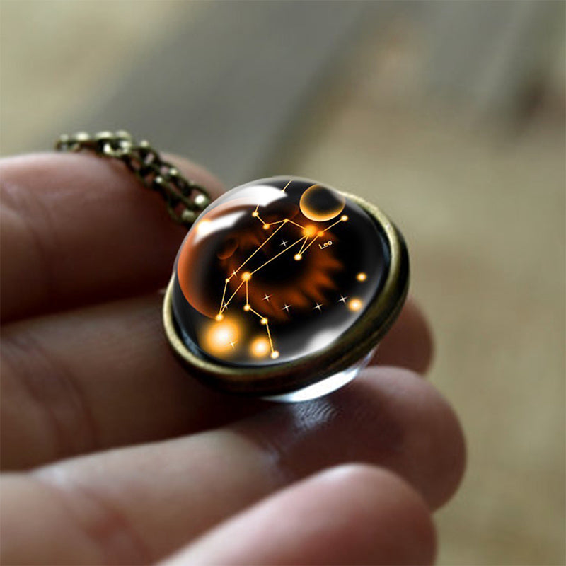 Sofia - Glass 12 Zodiac Sign Protective Pendant Necklace