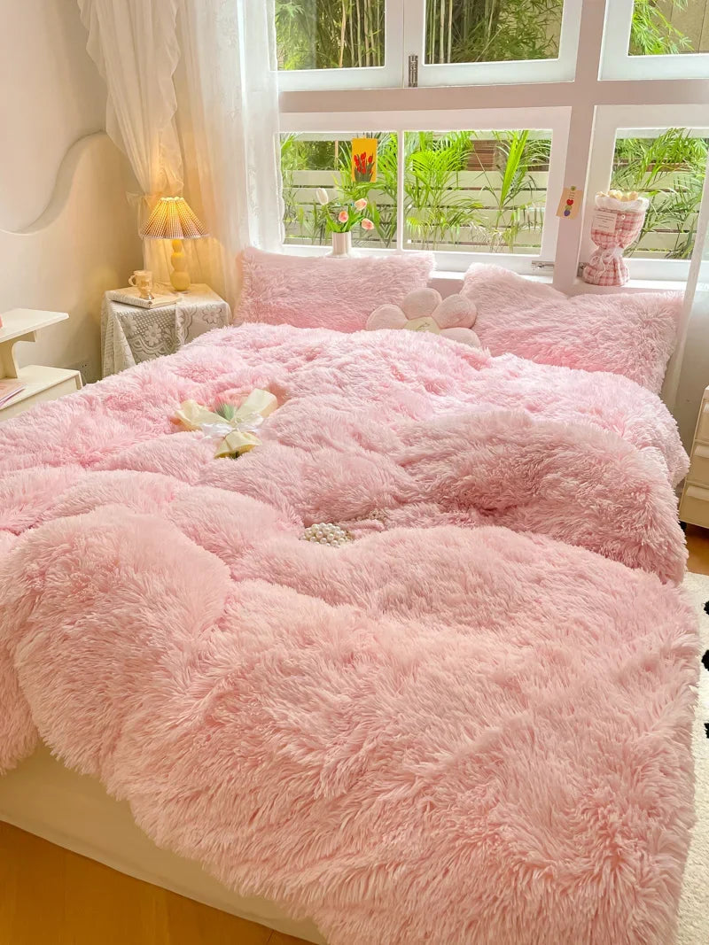 FluffCandy - Plush Duvet Cover Set for Winter Warmth
