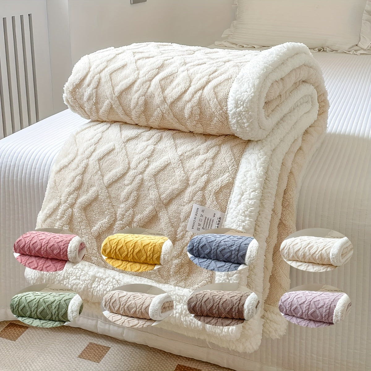 Weckfield - Soft Reversible Fleece Throw Blanket