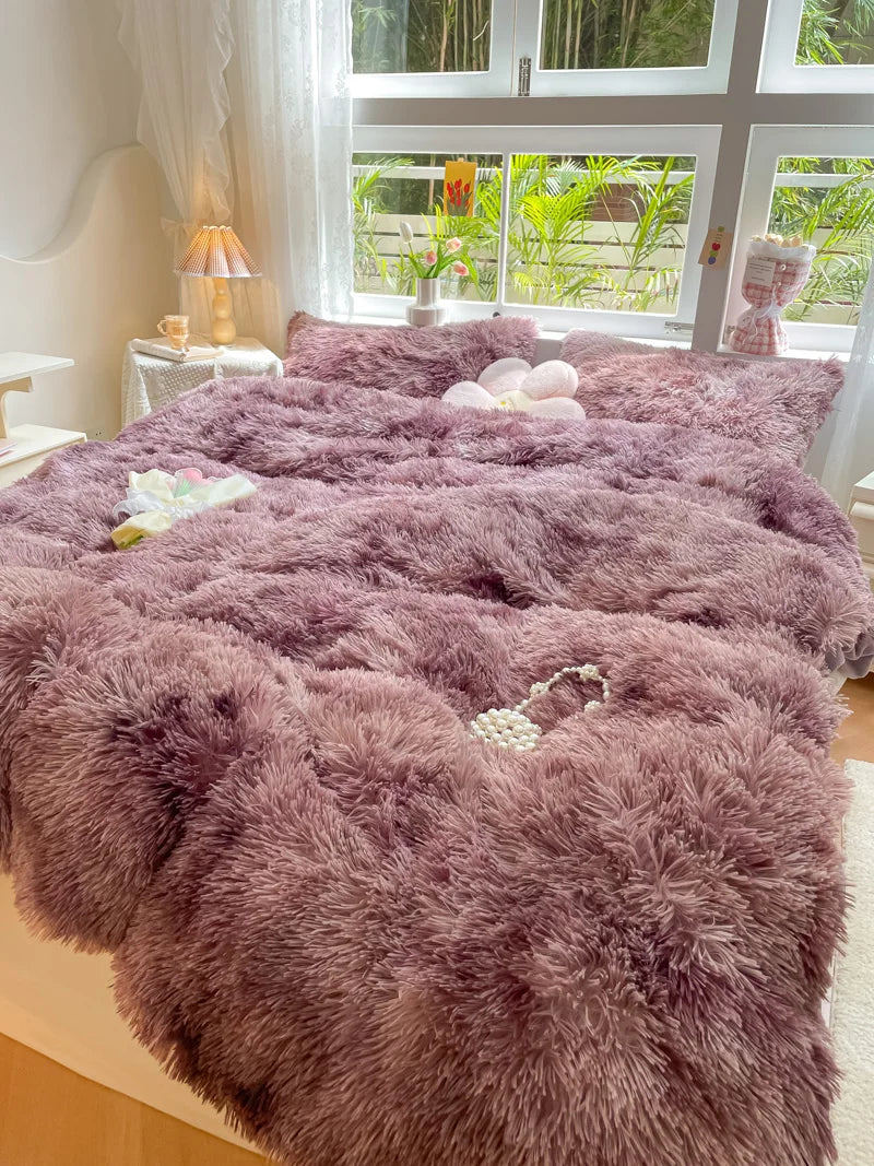 FluffCandy - Plush Duvet Cover Set for Winter Warmth