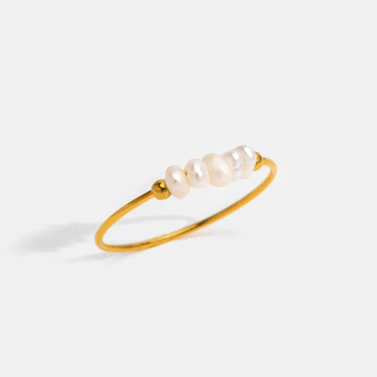 Sophie Gold Pearl Ring - Timeless Luxury
