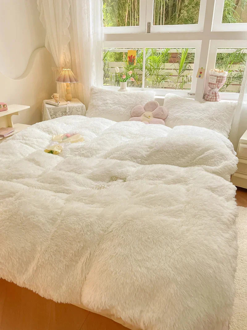 FluffCandy - Plush Duvet Cover Set for Winter Warmth