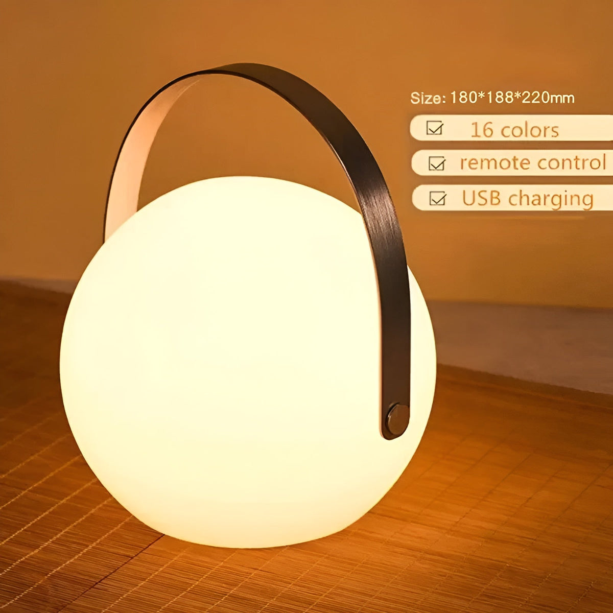 LuminaGlow - Portable Waterproof 16-Color LED Light
