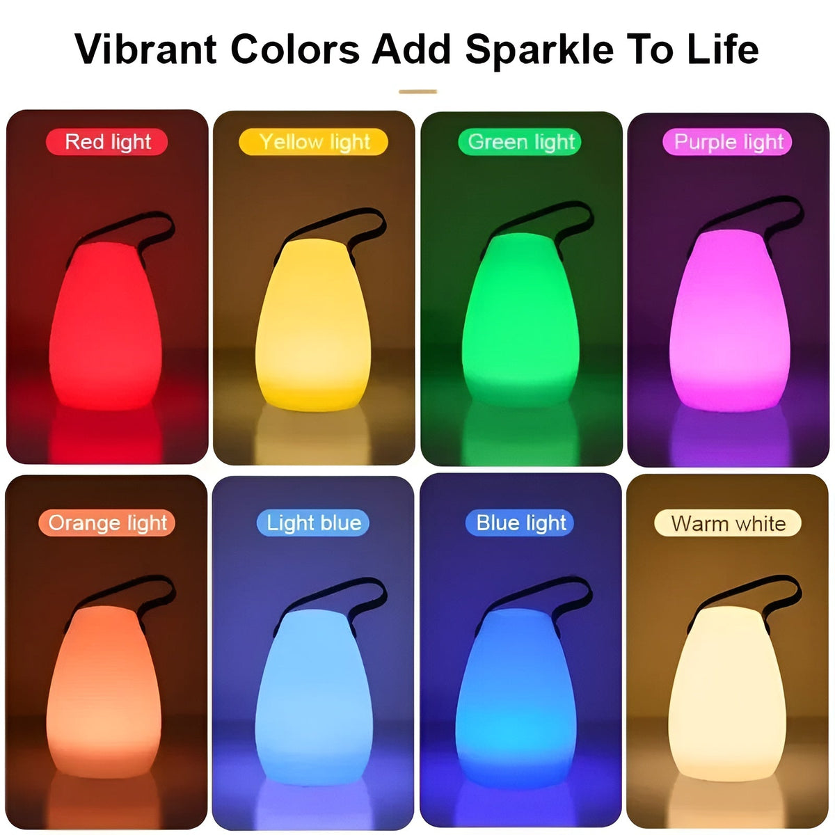 LuminaGlow - Portable Waterproof 16-Color LED Light