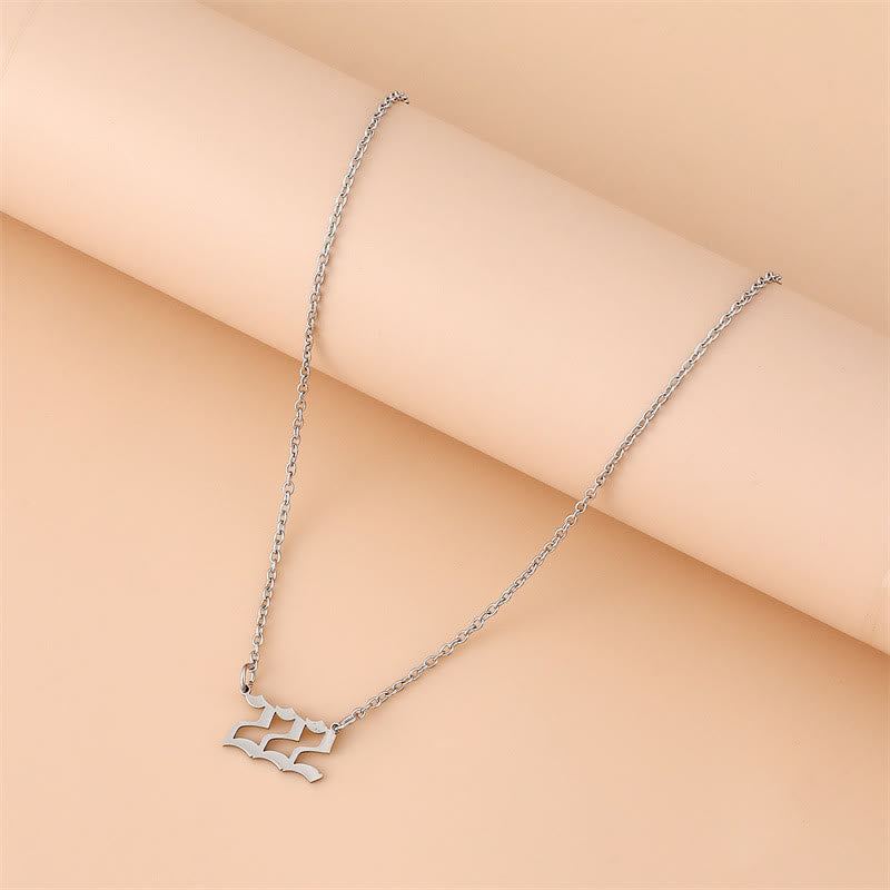Gystella - Stainless Steel Angel Number Necklace for Spiritual Connection