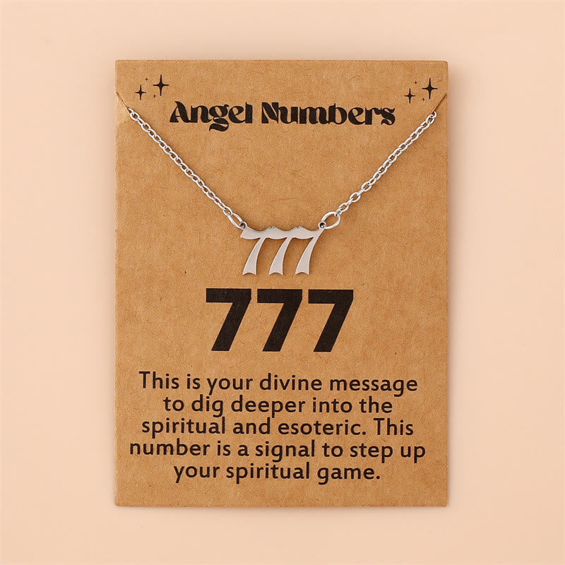 Gystella - Stainless Steel Angel Number Necklace for Spiritual Connection