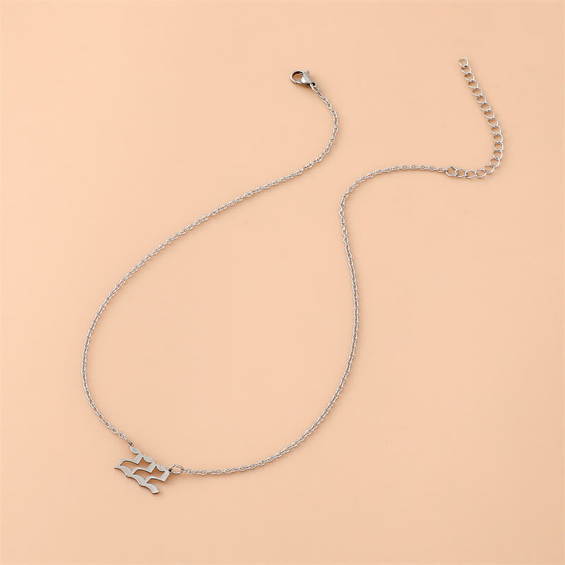 Gystella - Stainless Steel Angel Number Necklace for Spiritual Connection