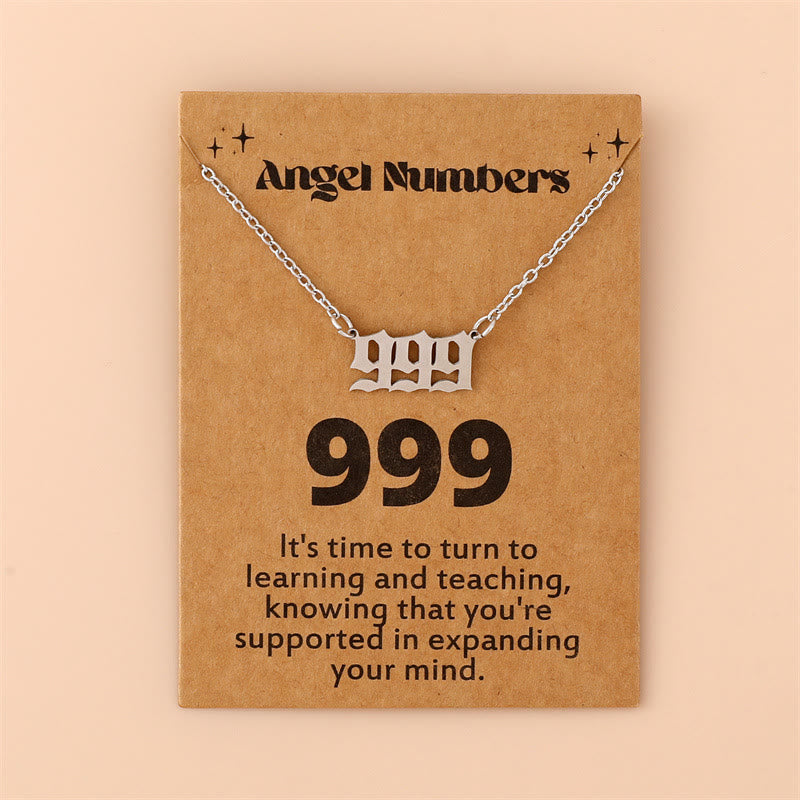 Gystella - Stainless Steel Angel Number Necklace for Spiritual Connection