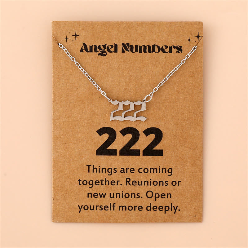 Gystella - Stainless Steel Angel Number Necklace for Spiritual Connection