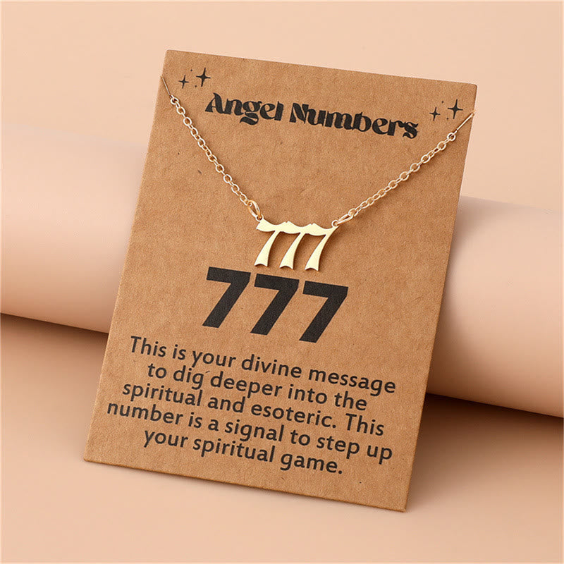 Gystella - Stainless Steel Angel Number Necklace for Spiritual Connection