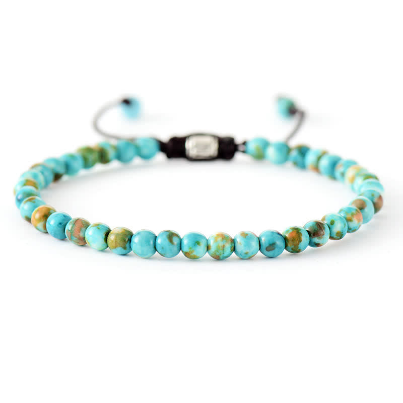 Korrin Braided Bracelet - Adjustable Natural Stone Bead Bracelet