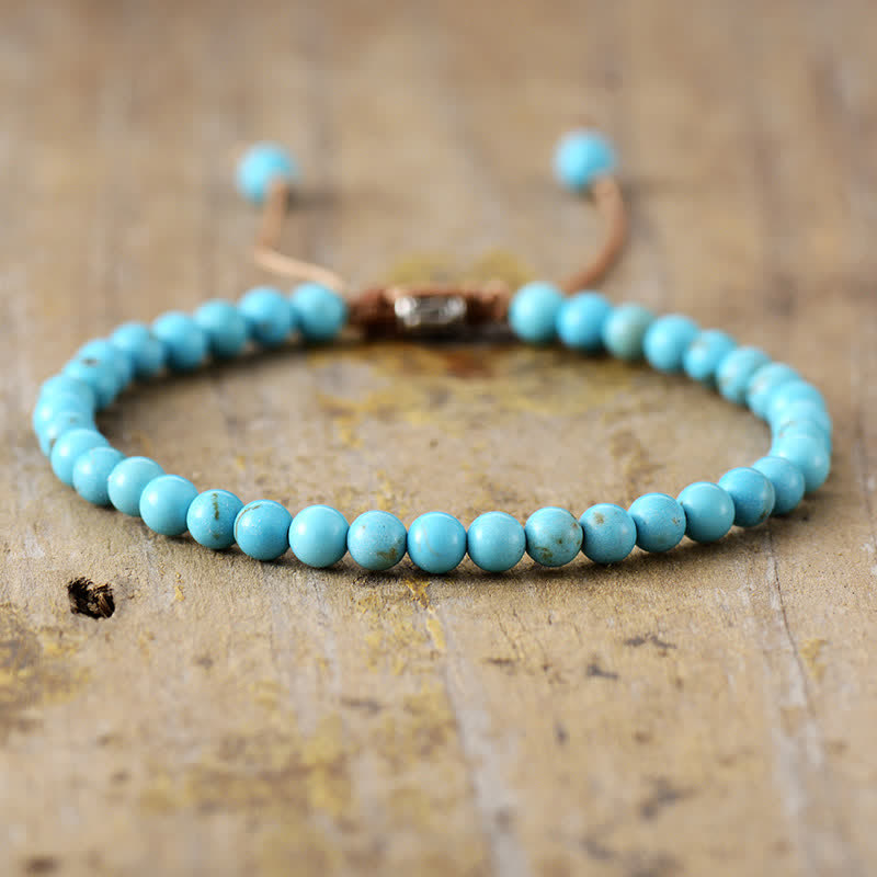 Korrin Braided Bracelet - Adjustable Natural Stone Bead Bracelet