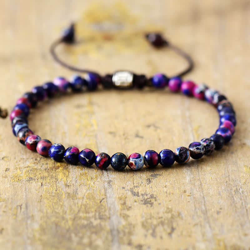 Korrin Braided Bracelet - Adjustable Natural Stone Bead Bracelet