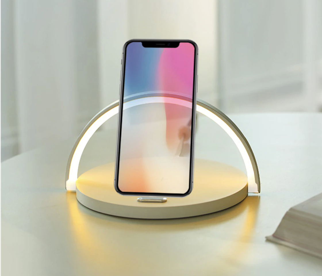 Bowlight Design - Stylish 3-in-1 Night Light with Qi Charger