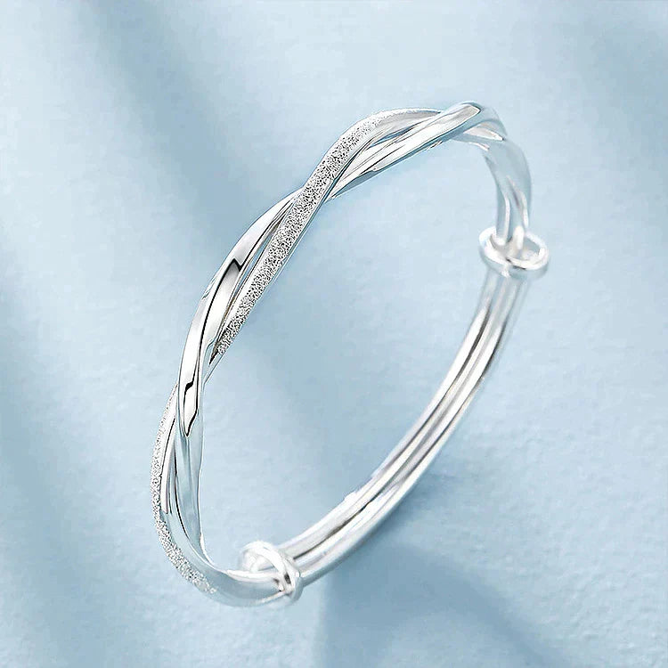 Clarwyn - Elegant Twisted Sterling Silver Bracelet