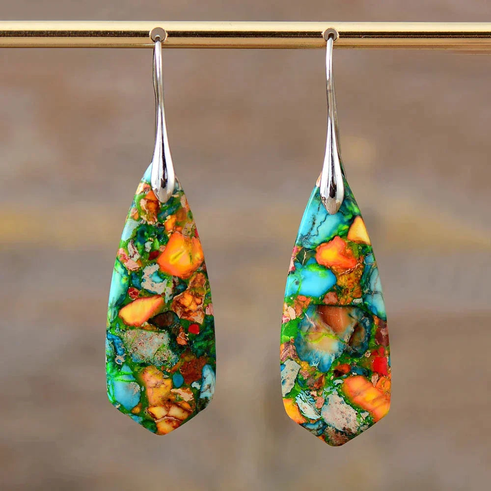 Faurina - Vibrant Jasper Earrings for Every Occasion