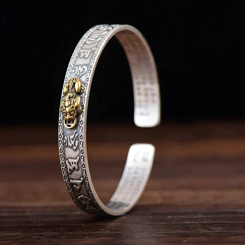 Ailuna - Silver Pixiu Wealth Bracelet Inspired by Chinese Mythology