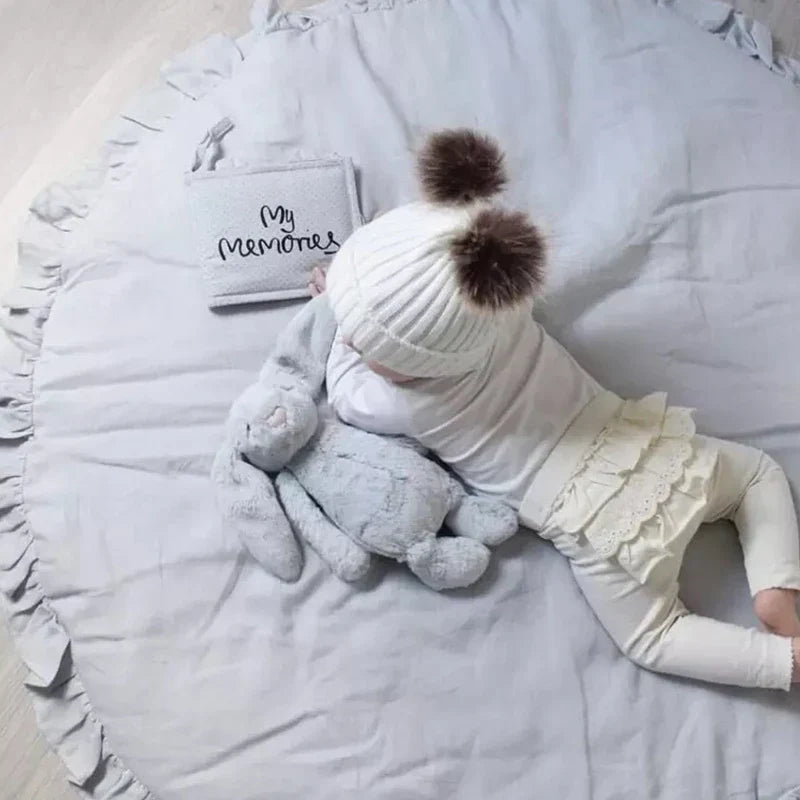 CozyCotton Round Mat - Soft Baby Play and Crawling Mat