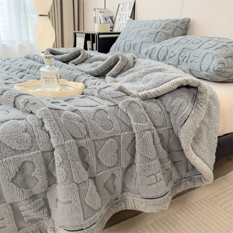 Helquist - Reversible Heart Pattern Throw