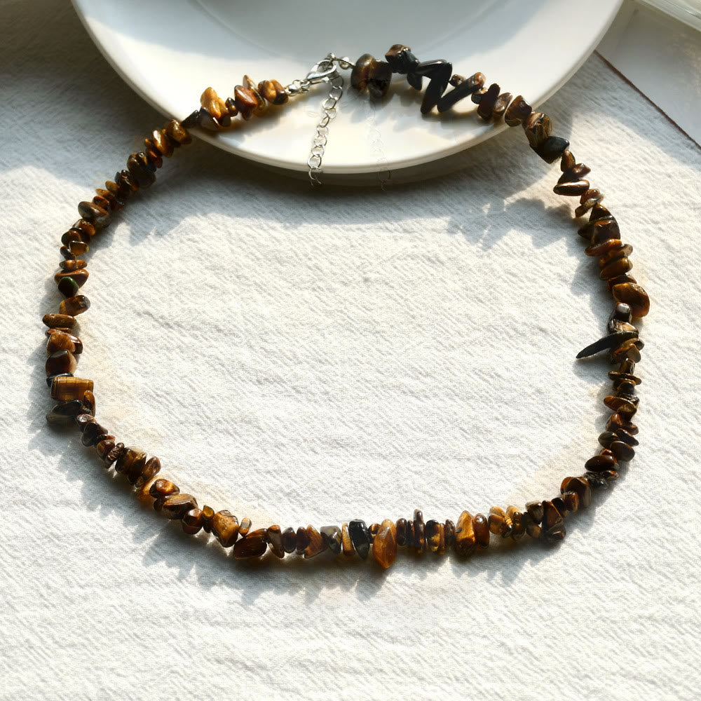 Welvora - Elegant Polished Crystal Necklace