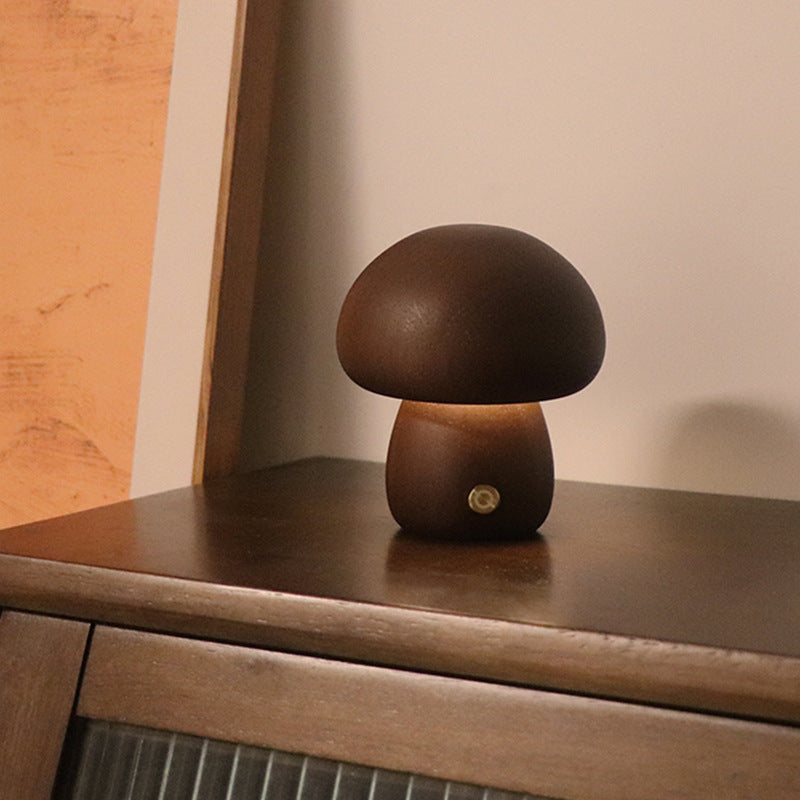 KalmNight - Wooden Mushroom LED Night Light