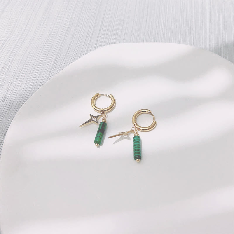 Maria Malachite Star Jewelry Set - Earrings, Necklace and Bracelet