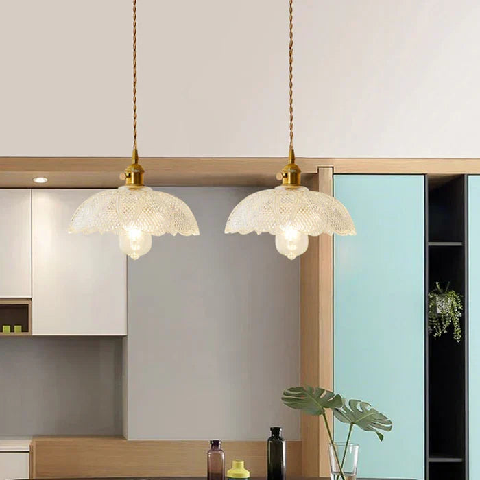 OpulentGlow Pendant - Elegant Handblown Glass Pendant Light