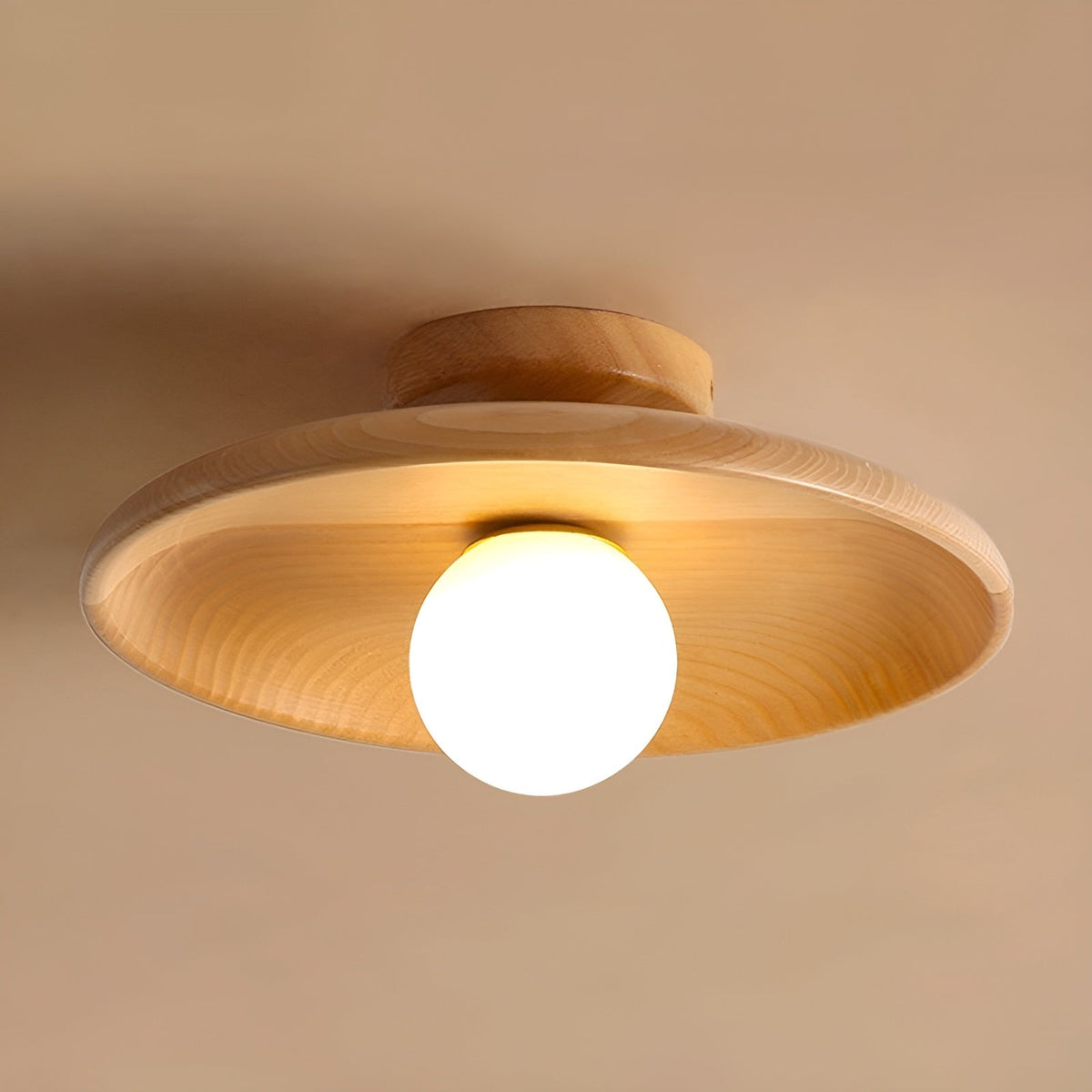 WoodBliss - Minimalist Wabi Sabi Wooden Ceiling Lamp