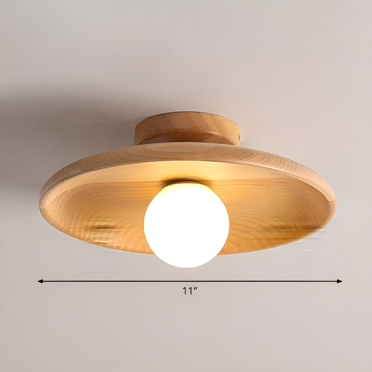WoodBliss - Minimalist Wabi Sabi Wooden Ceiling Lamp