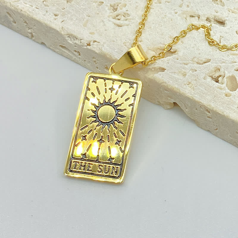 Cyrenna - Vintage Tarot Card Luck Charm Necklace