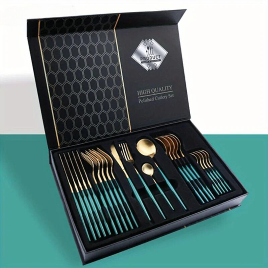 Donquist - 24-Piece Stainless Steel Flatware Set
