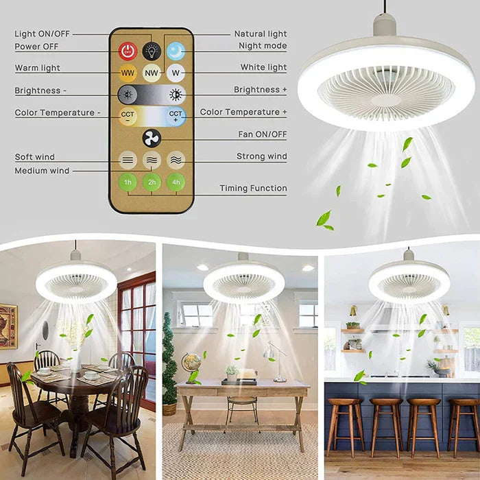 CoolLight Ceiling Fan - Stylish Fan with LED Lighting