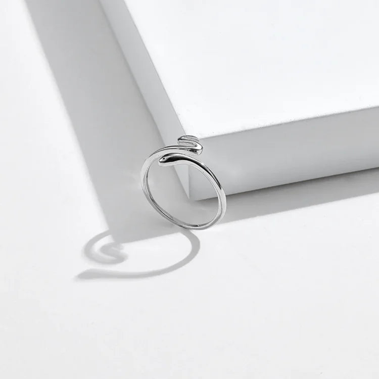 Atheris - Adjustable Sterling Silver Snake Ring