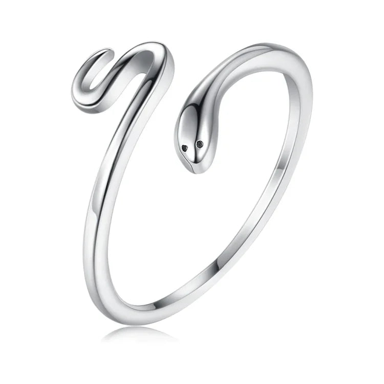 Atheris - Adjustable Sterling Silver Snake Ring