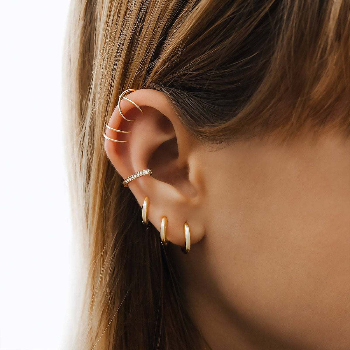 Triella - Triple Ring Hoop Earring Set