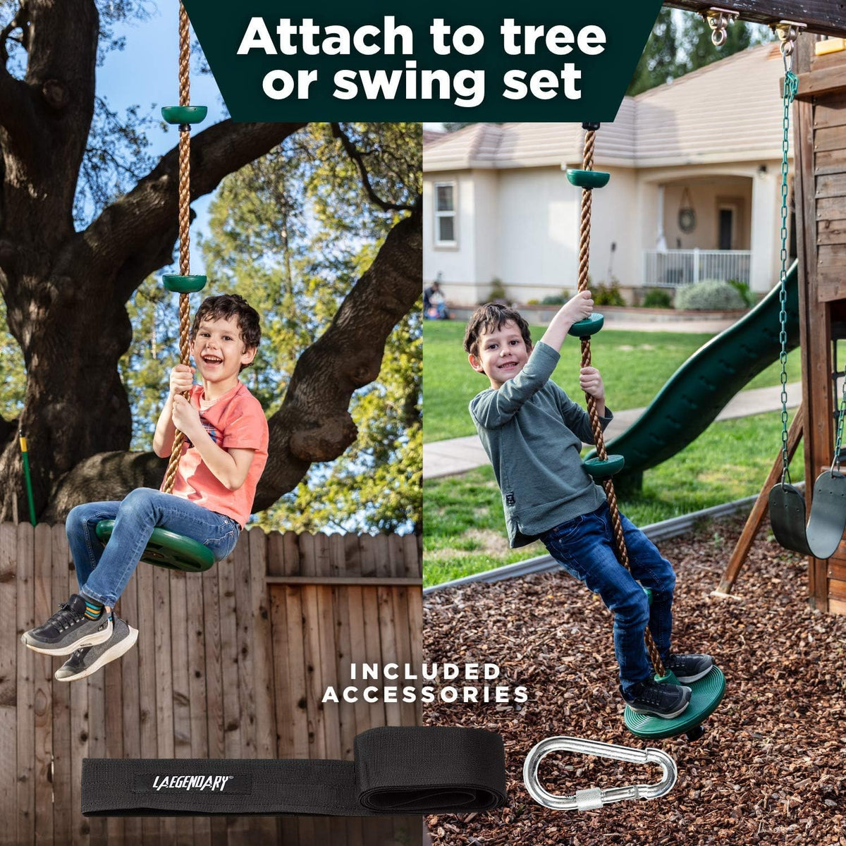 RangerNest - Tree Swing Set with Climbing Rope
