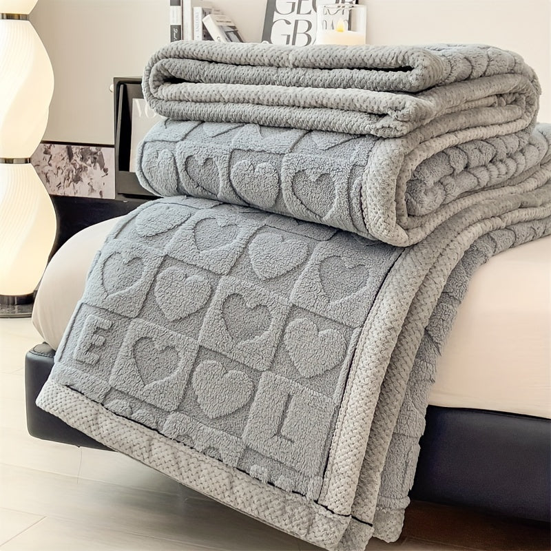 Helquist - Reversible Heart Pattern Throw