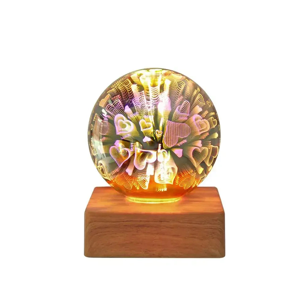 StarburstGlow - 3D Crystal Ball Night Light with Starry Projection