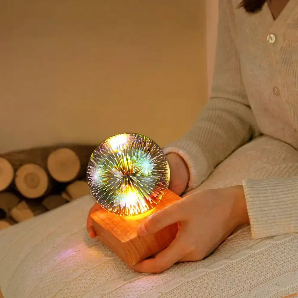 StarburstGlow - 3D Crystal Ball Night Light with Starry Projection