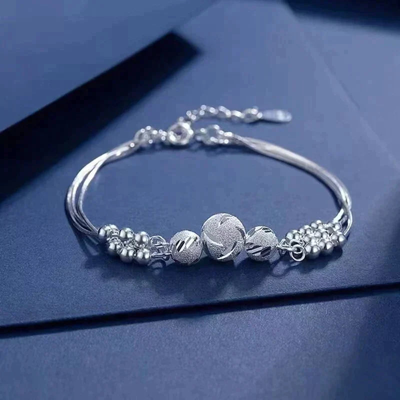 Imperla Pearl Bracelet - Elegant Silver Design with Shimmering Accents