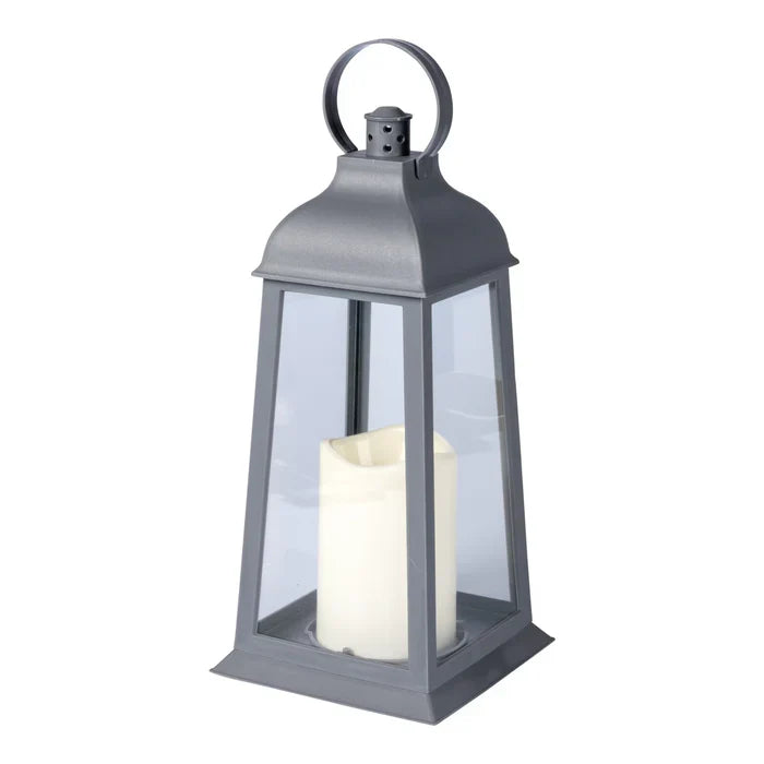 NightGuard - Set of 2 Outdoor LED Lanterns with Warm Glow